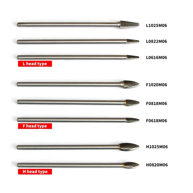 Tungsten Carbide Rotary File Woodworking Plastic Metal Iron Aluminum Stainless Steel Milling Cutter 150mm Length 1Pcs Rotary File Rotary Cutter Bit