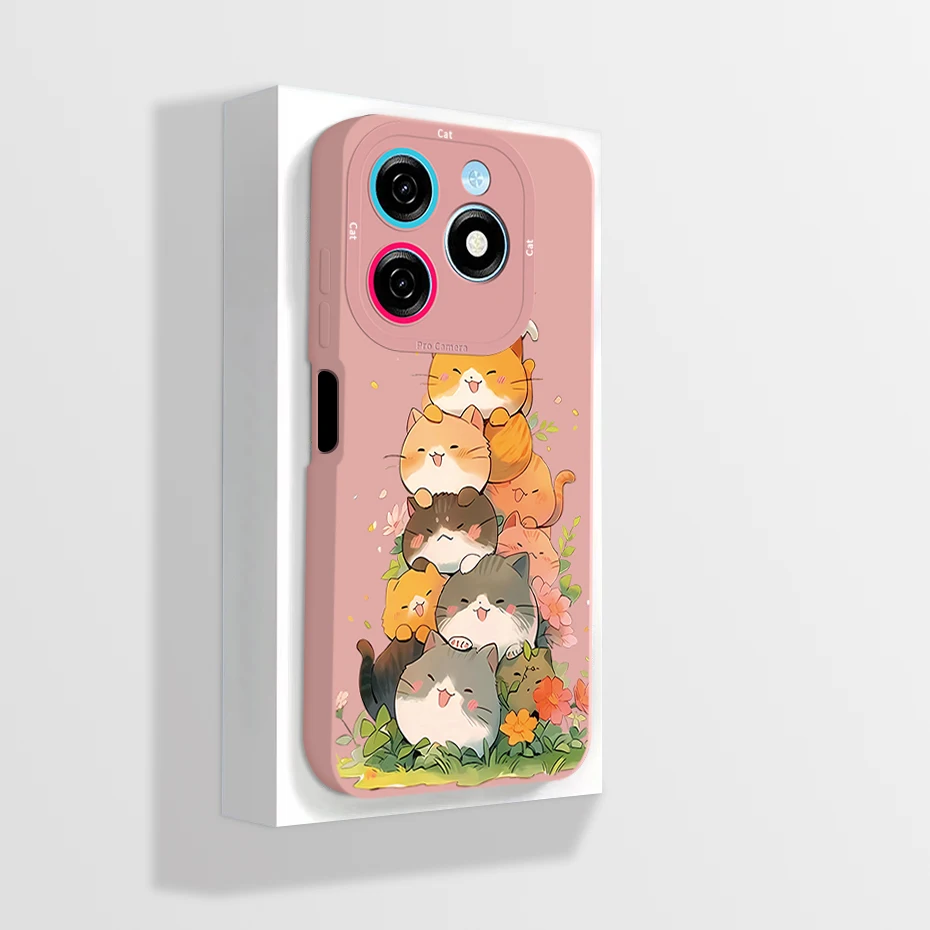 Cute Cartoon Astronaut Square Liquid Silicone Soft Protective Phone Cover in Fun Colors