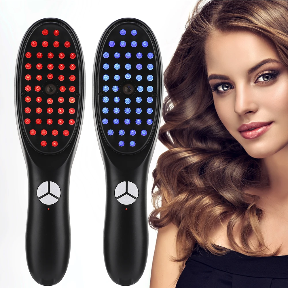 Electric Spray Massage Comb Hair Growth Vibration Head Massager Brush LED Anti H