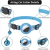 Airtag Cat Collar Anti Lost Safety Breakaway Reflective Cat Collars with Bell Airtag Holder Case for Kitten Cat Accessories 2