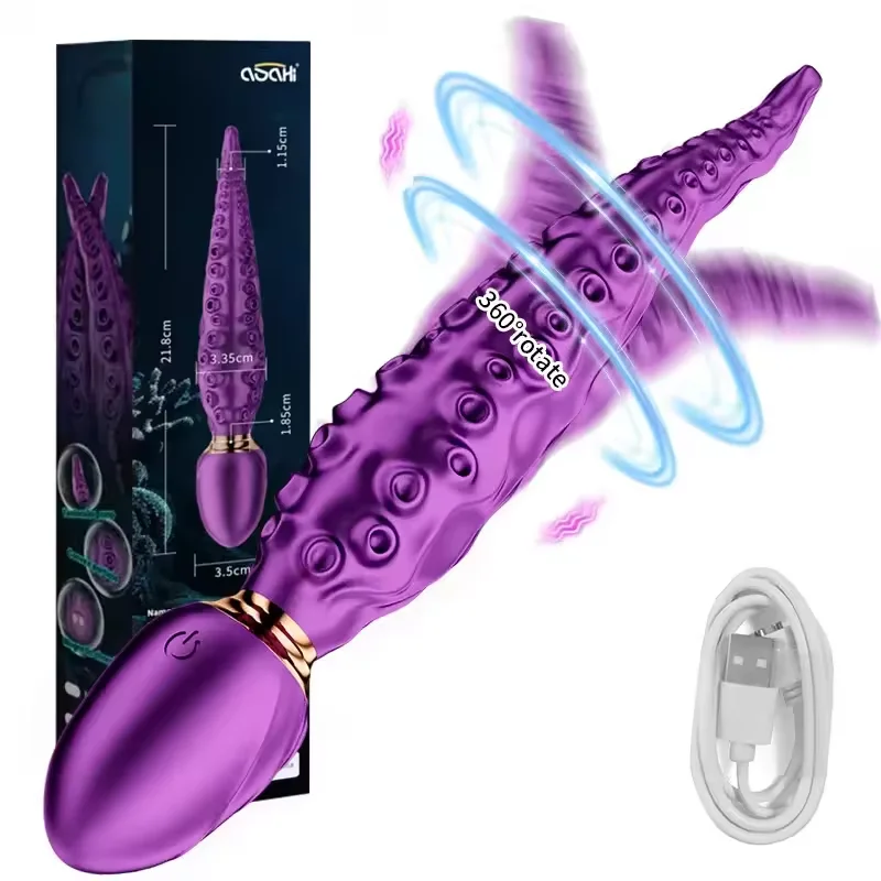 Octopus Tentacle Vibrator for Women Realistic Clitoris Stimulator 360° Dildo G-Spot Vagina Massger Masturbation Adult Sex Toys