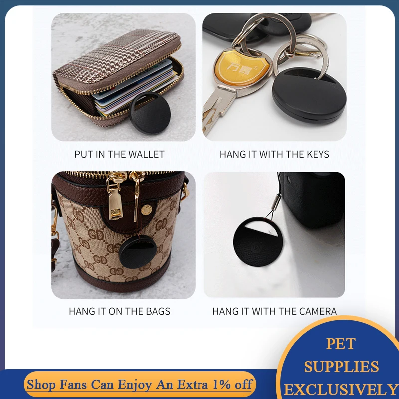 Pets Smart Mini GPS Tracker Wallet Bag Kids Finder for Cat Dog Tracking Key Luggage Anti-theft Device Chiens Tag Alarm Equipment
