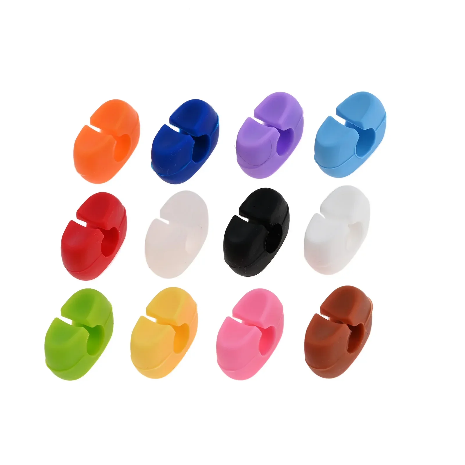 Wine Glass Marker 12Pcs Silicone Wine Cup Markers Glass Identifiers Unique Colorful Drinking Cup Marking Tag for Bar Party Wedding Kitchen Decor