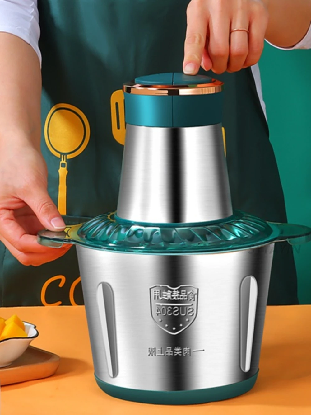 

Electric Meat Grinder Food Processor Chopper Stainless Steel Kitchen Machines Vegetable Chopper Slicer Machine Household Grinder