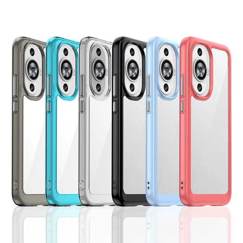 

For Huawei Nova 11 Case For Nova 9 10 11 Pro Cover Colorful Soft Edge Silicone Transparent Shockproof Bumper For Nova 11 Ultra