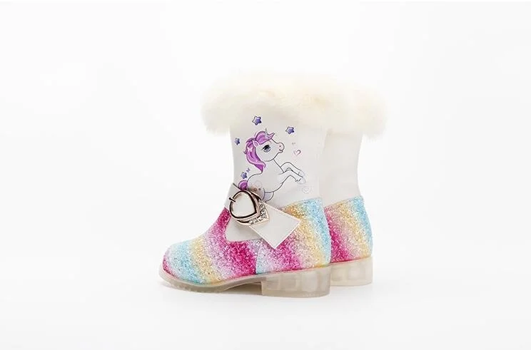 Unicorn Rainbow Sequin Glitter Boots