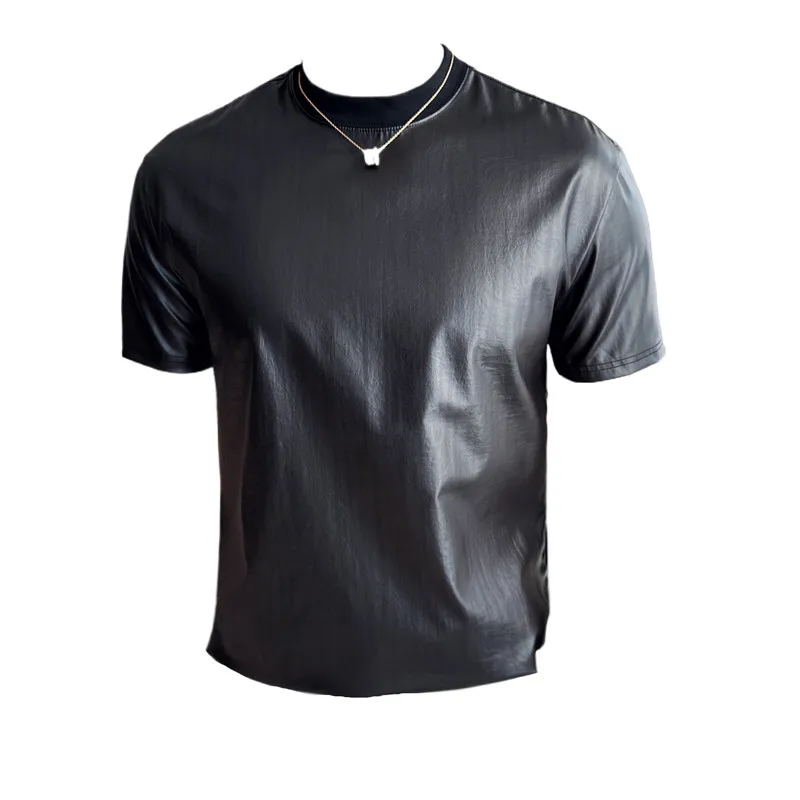 Magliette a righe lucide per uomo Design di rivestimento alla moda