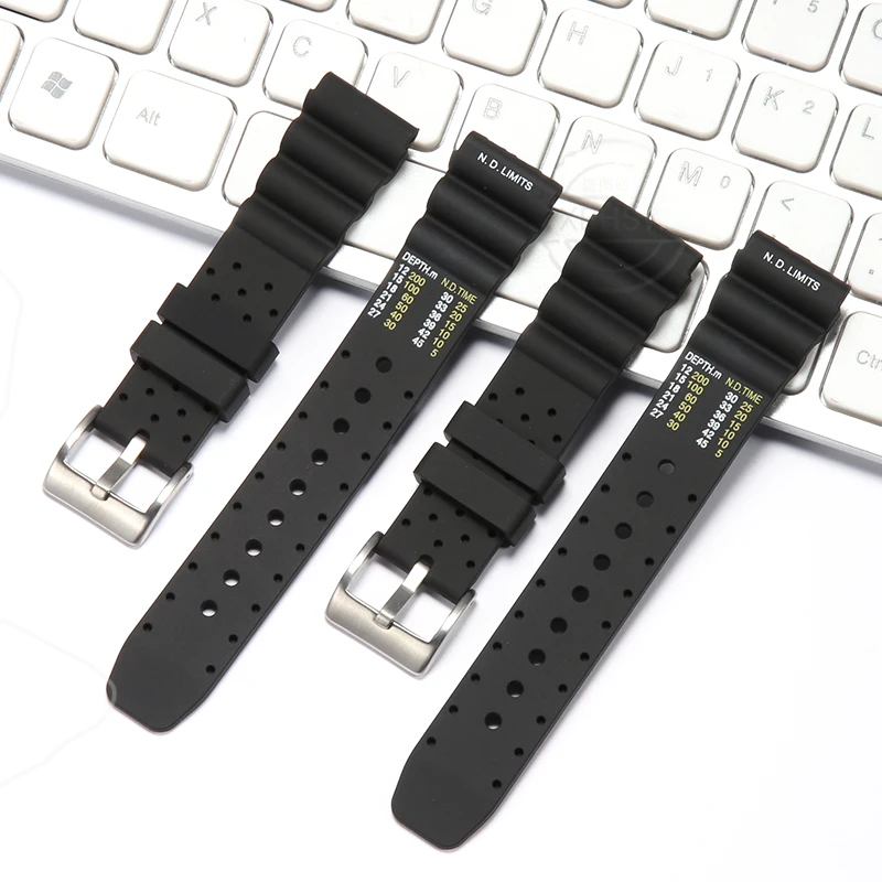 Cinturino Per Orologio In Silicone – Sportivo, Da Sub, Robusto – Larghezze: 18mm, 20mm, 22mm, 24mm – Chiusura In Acciaio Inox - 4