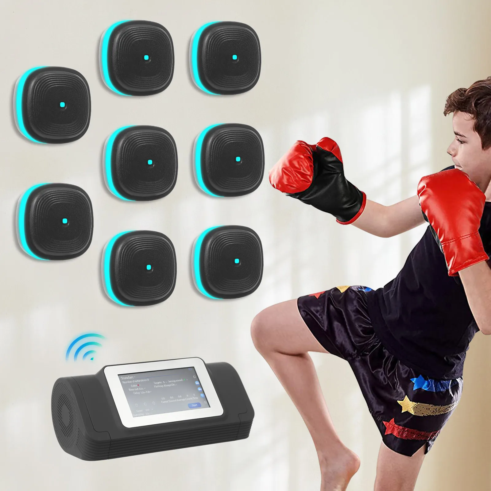 6/8 Boxing Target Workout Machine Music Split Boxing Machine Fitness Equipment Bluetooth 6 Colors For Home Exercise music boxing toys
