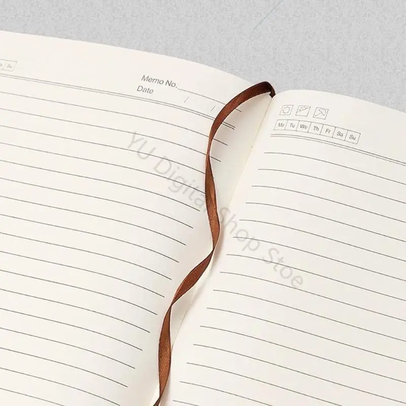 Blocco note aziendali per notebook in pelle PU 96BA con 130 fogli foderati con slot per penne elastiche