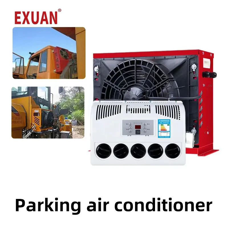 12V/24V Elektrische Airconditioning Koeling Geïntegreerde Machine Parking Airconditioner Voor Het Parkeren Van Grote Vrachtwagens Auto & Bussen