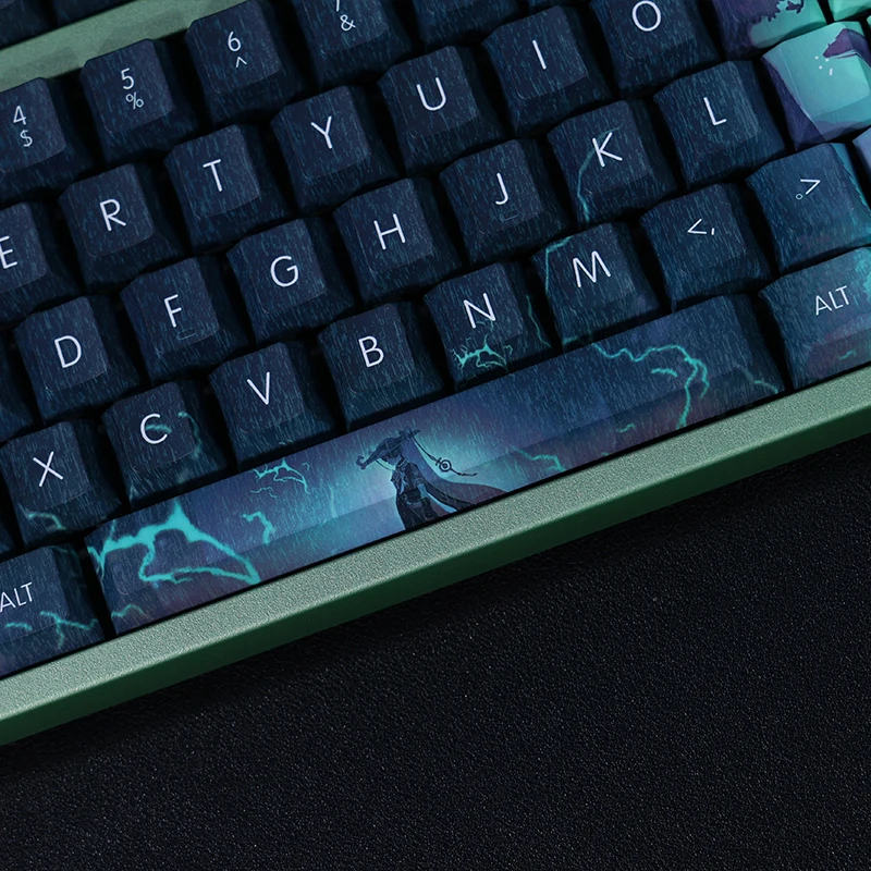 Desenhos Animados Anime Gaming Key Caps Pbt Dye Subbed Keycaps Keycap Perfil Cereja Impacto Genshin Kunikuzushi 108 Chaves Set - Imagem 3