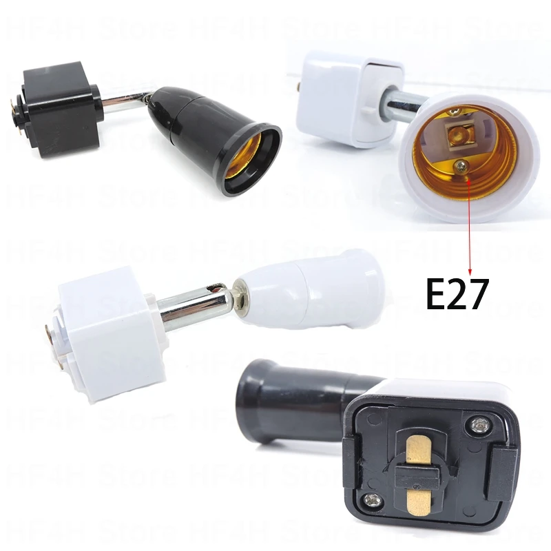 Universal E27 Guide Rail Lamp Holder 360 Rotation LED Light Spotlight ...