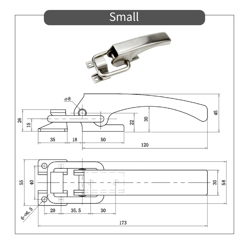 Heavy Duty Toggle Hasp Stainless Steel Large Toggle Hasp Latch Heavy Equipment Latch Door lock  door latch  industrial equipment