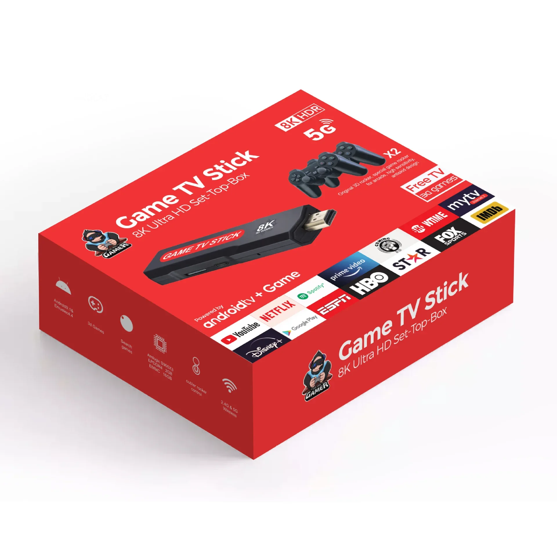 Video Game Console Game Console Video Game Stick Q9 USB 2.0 Dual System Game Stick 8K Retro Video Games Console Wireless Controller 64G TV Sticks 10000+ Games For PSP gift