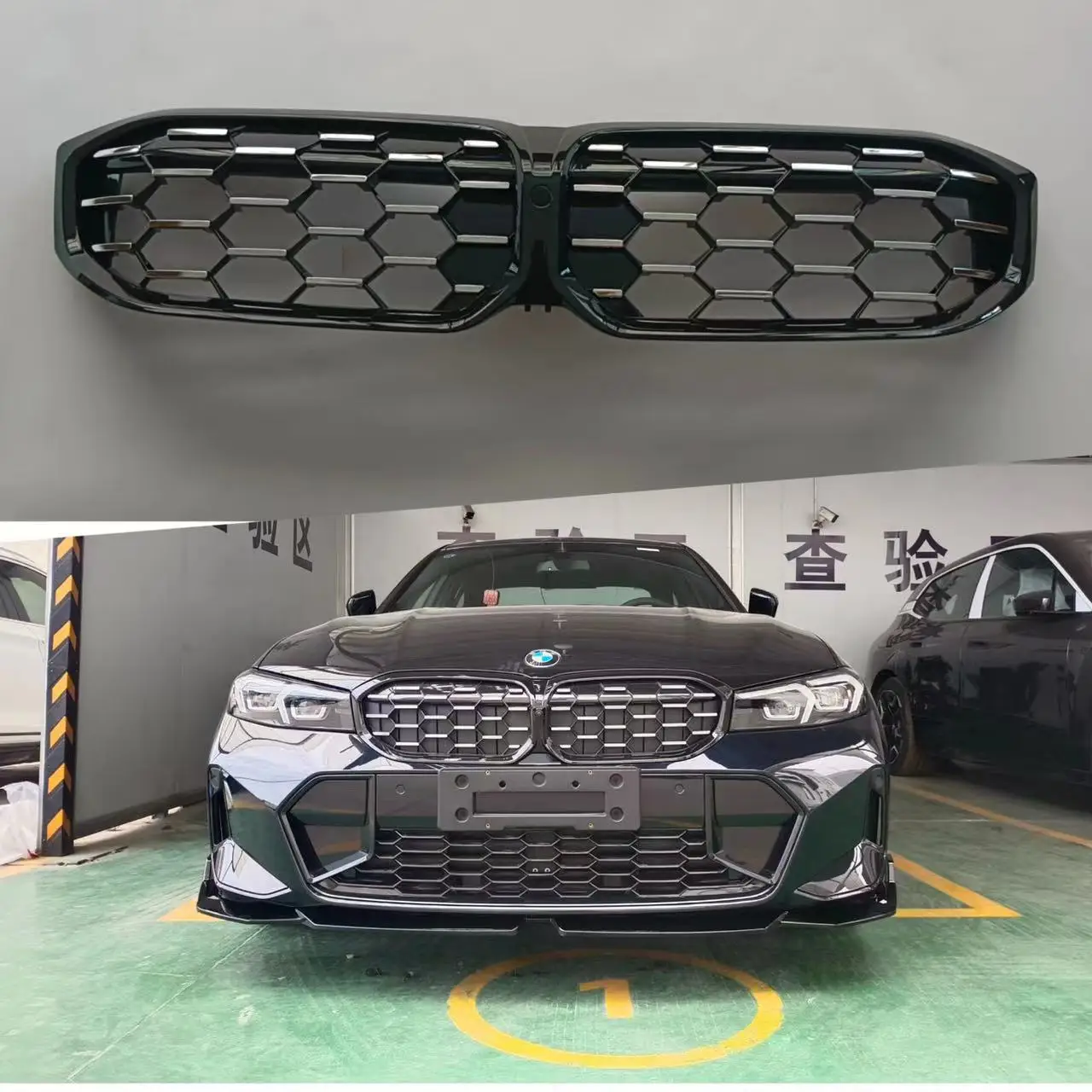 

For 2023-2024 3 Series G20 Lci Silver Black Grille