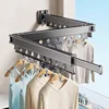 Hole-Free Folding Clothes Drying Rack Invisible Telescopic Wall-Mounted Drying Artifact Balcony Telescopic Clothes Drying Rod 2