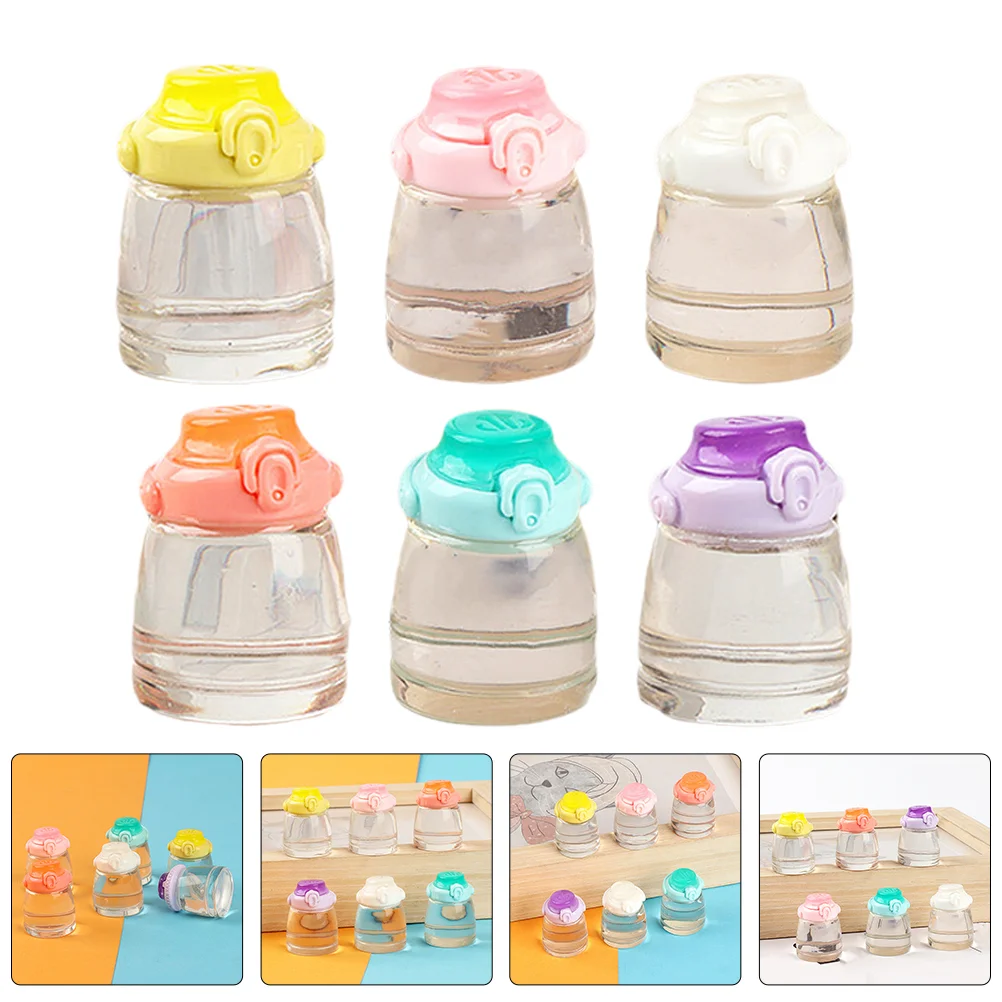 15pcs Mini Bottles Model For House Fake Water Bottles Miniature Simulation Bottle Decors mini dresses floral criss cross hollow out fake two piece mini dress in multicolor size l m s xl