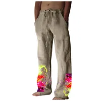 Men's Printed Casual Pants Fashion Trousers Baggy Pants Pockets Drawstring Elastic Waist Beach Space Pants Yoga Comfort Soft - Image 5