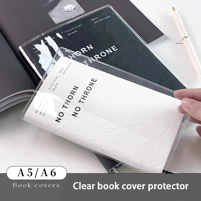 A5 A6 Transparent PVC Book Case File Book Waterproof Protection Cover ...