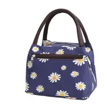 

HAPPIEST Canvas Denim Women's Lunch Package Floral Small Handbag Brands 2022 Ladies Bento Bag Female Phone Money Pouch for Girls