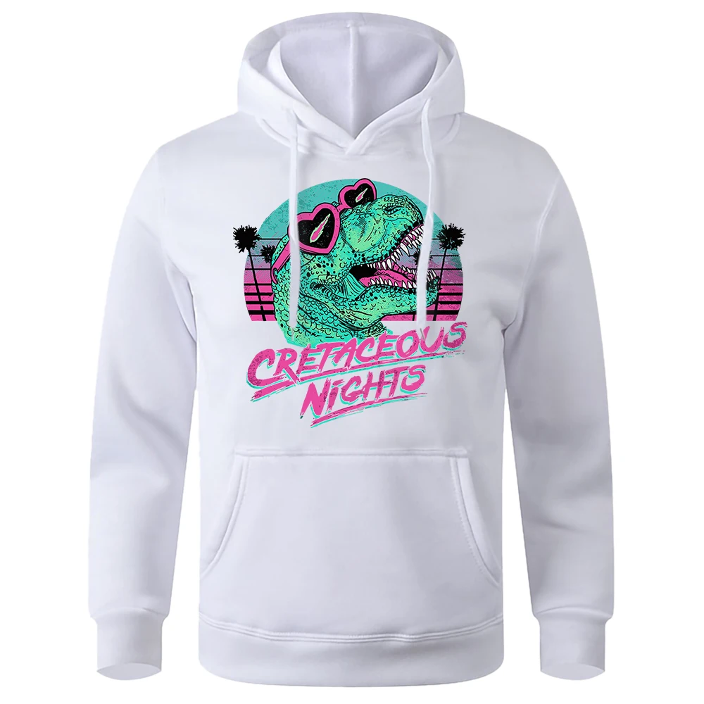 

Cretaceous Nights Sunglasses Dinosaur Cool Hoodies Male Warm Fleece Pullovers Novelty Fashion Hooded Harajuku Trend Sportswear