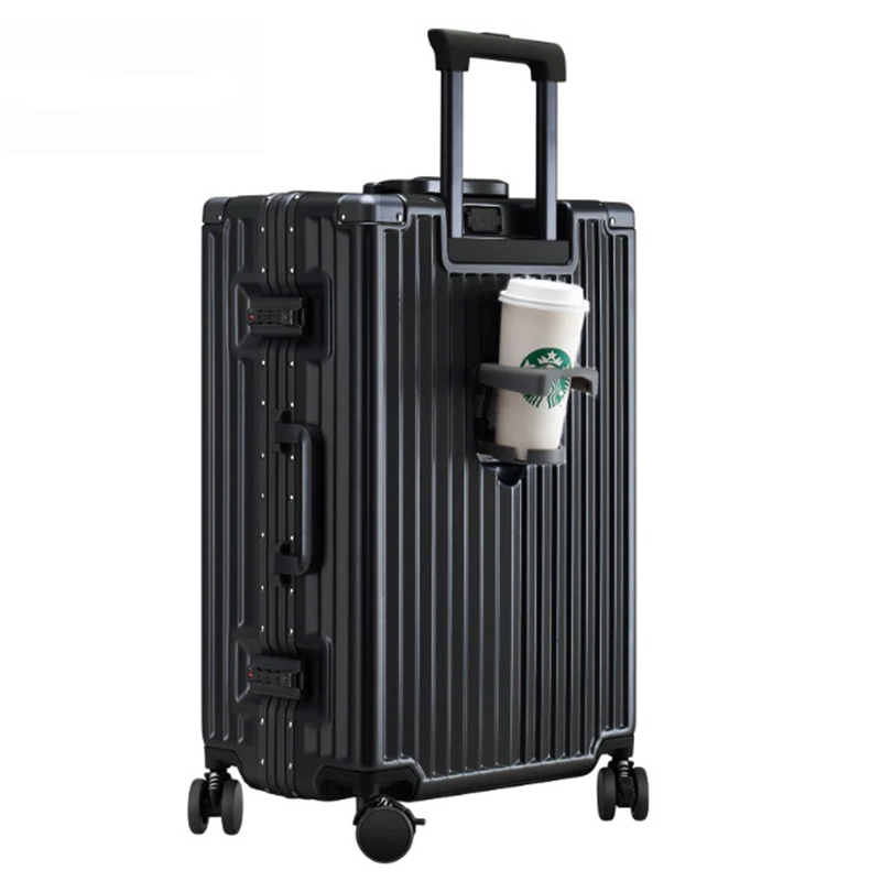 

Unisex Aluminum Frame Trolley Case Travel Sturdy Durable Trunk 6 Color 20'28 Inch Package Bags Student Password Luggage Suitcase