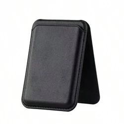 Premium Magnetic Leather Wallet with Hidden Stand and Card Holder Pocket (Black)