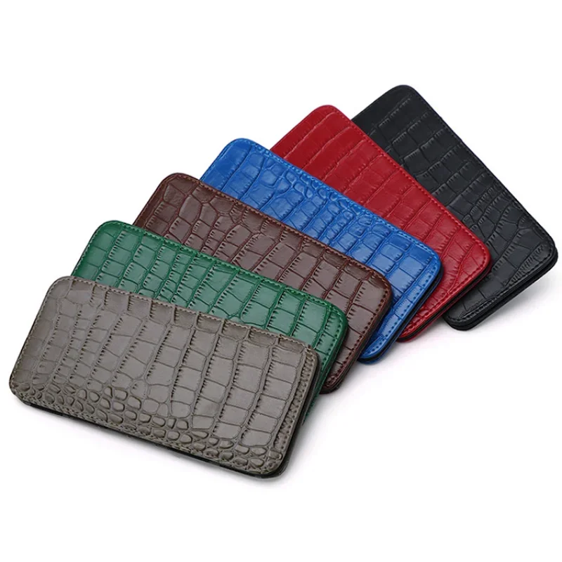 PU Wallet Crocodile Pattern Id Bank Credit Card Holder Protector Case Portable Travel Men's Banknote Organiser Passport Cover credit card holder,id card holder