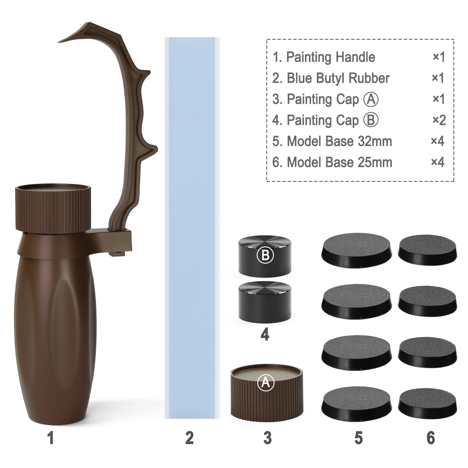 Enhanced Painting Handle and Coloring Holder for Precision Handicraft and Wargames