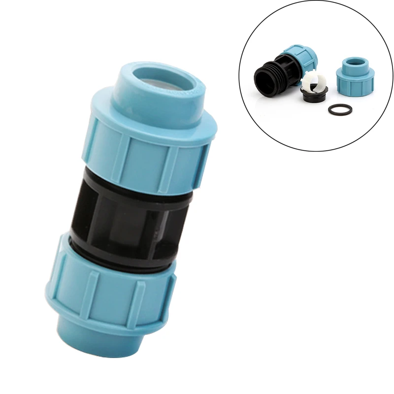 PE Plastic Water Pipe Quick Connector Tank Adapter 1/2 "3/4" Garden
