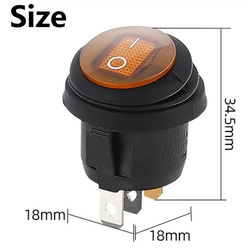 รูปสินค้า สวิตช์ไฟ LED กันน้ำ 12V/220V แบบ Rocker Switch
