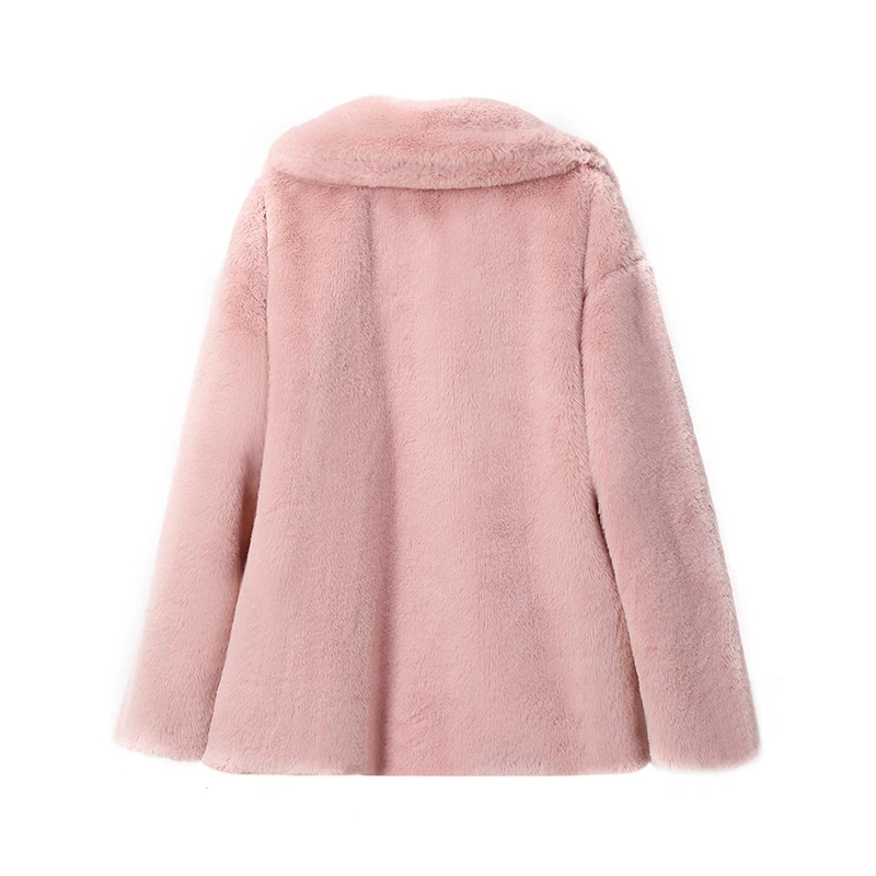 Ins Chic Brand Fashion Long Faux Rabbit Fur Coat Jacket Women Winter Oversized Shaggy Plush Fur Coats Street Girls Overcoat