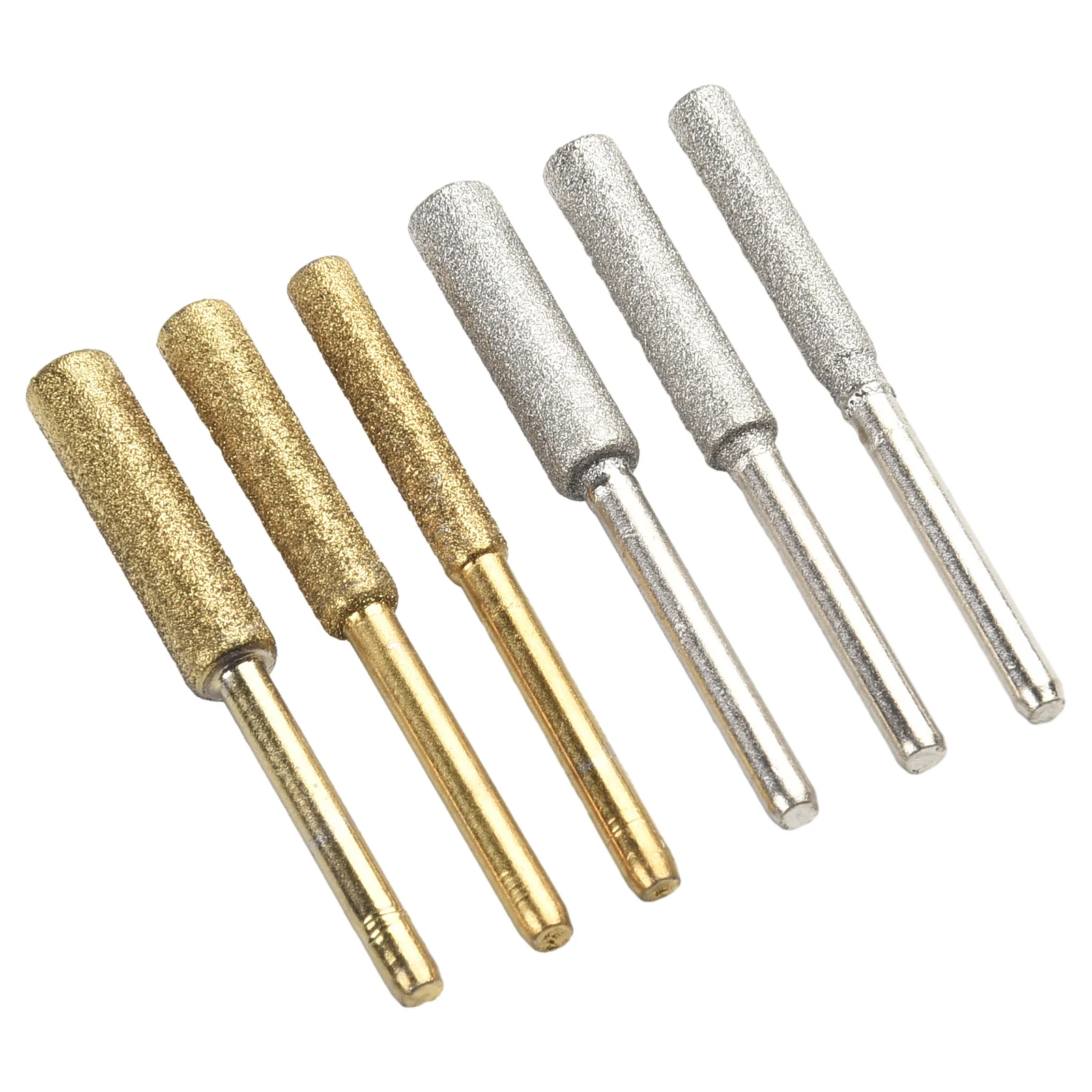 

6/12pcs Diamond Chainsaw Sharpener Burr Grinder Grinding Polishing Head 4/4.8/5.5mm Coated Cylindrical Electric Saw Cutting