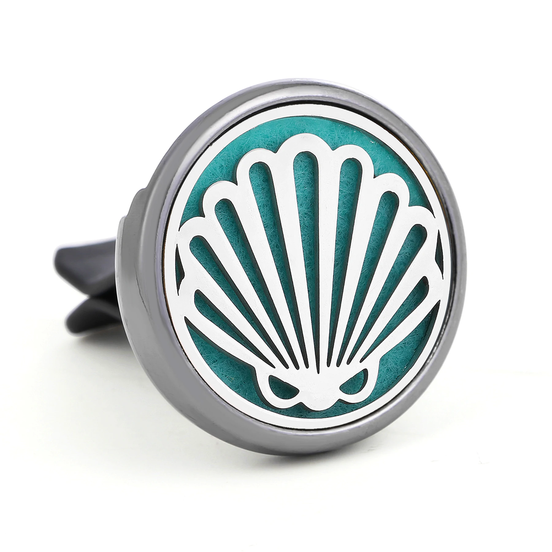 1 difusor de perfume recargable para coche, con clip, para ventilación de aire interior de coche, difusor de aromaterapia con 10 almohadillas