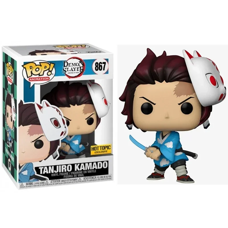 thumbnail image 1 of 2024 Funko POP Demon Slayer Tanjiro 1304 Kanroji 1306 Rui 1307 Sanemi 1253 Nezuko 1254 Obanai 1395 modelo de figuras de acción juguete para regalo, 1 of 4