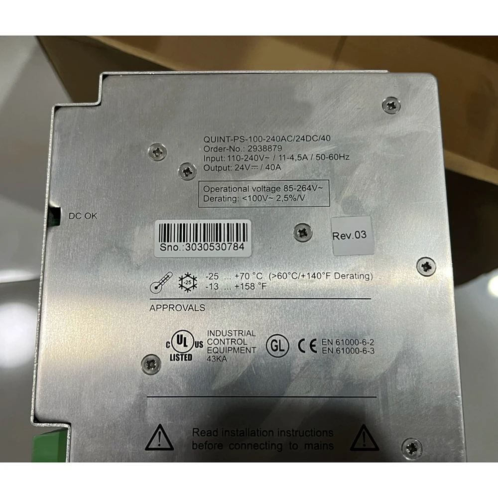 2938879 QUINT-PS-100-240AC/24DC/40 QUINT POWER For Phoenix Switching Power Supply Fast Ship High Quality 6 2938879 QUINT-PS-100-240AC/24DC/40 QUINT POWER For Phoenix Switching Power Supply Fast Ship High Quality - Image 4
