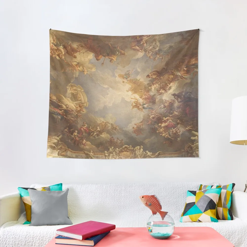 

Brown Ceiling at Versailles Renaissance Panting Tapestry Wallpaper Bedroom Bedroom Decoration Tapestry