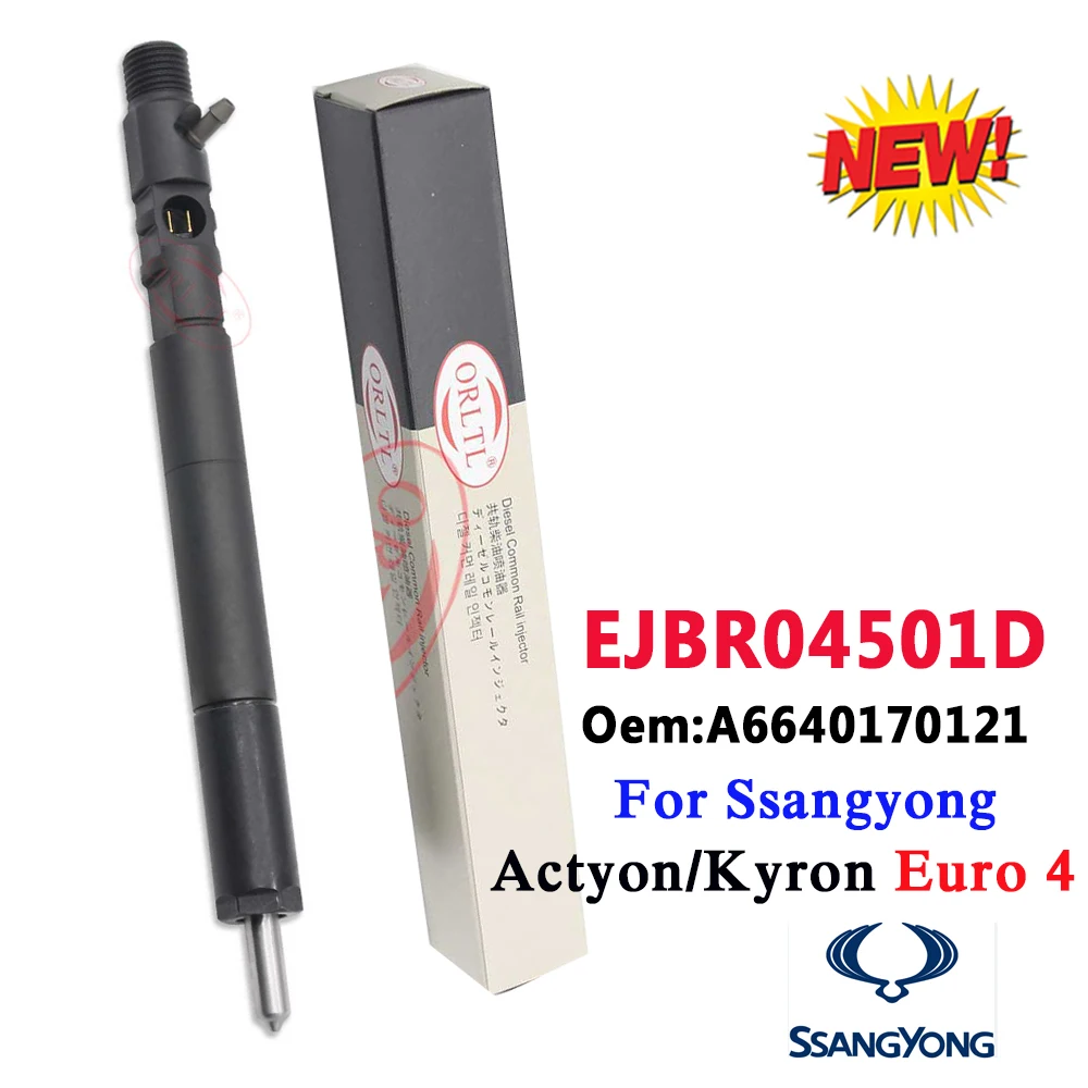 

ORLTL EJBR04501D Fuel Injector A6640170121 Diesel Oil Nozzle 4501D A 6640170121 For Delphi Ssangyong Actyon Kyron EURO 4
