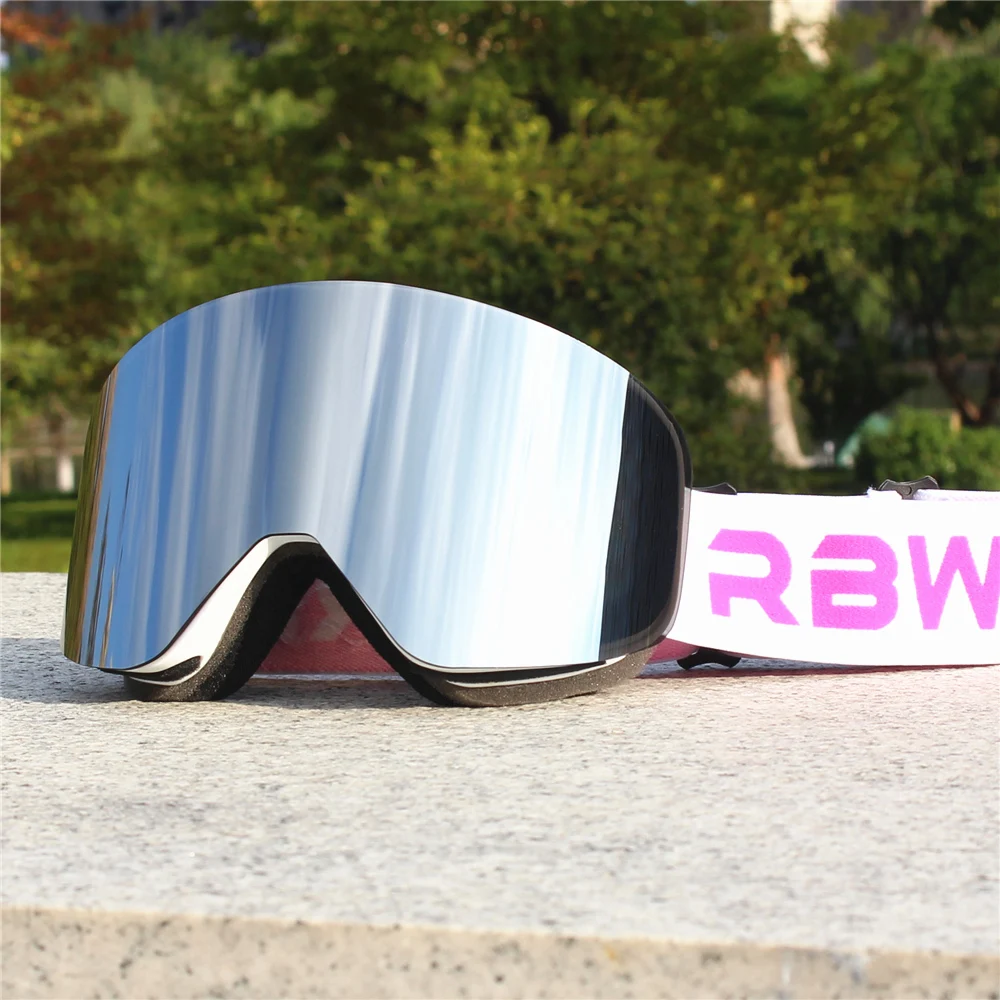 Gafas de esquí magnéticas de doble capa para hombre, lentes magnéticas para esquiar, antiniebla, Snowboard, gafas de esquí