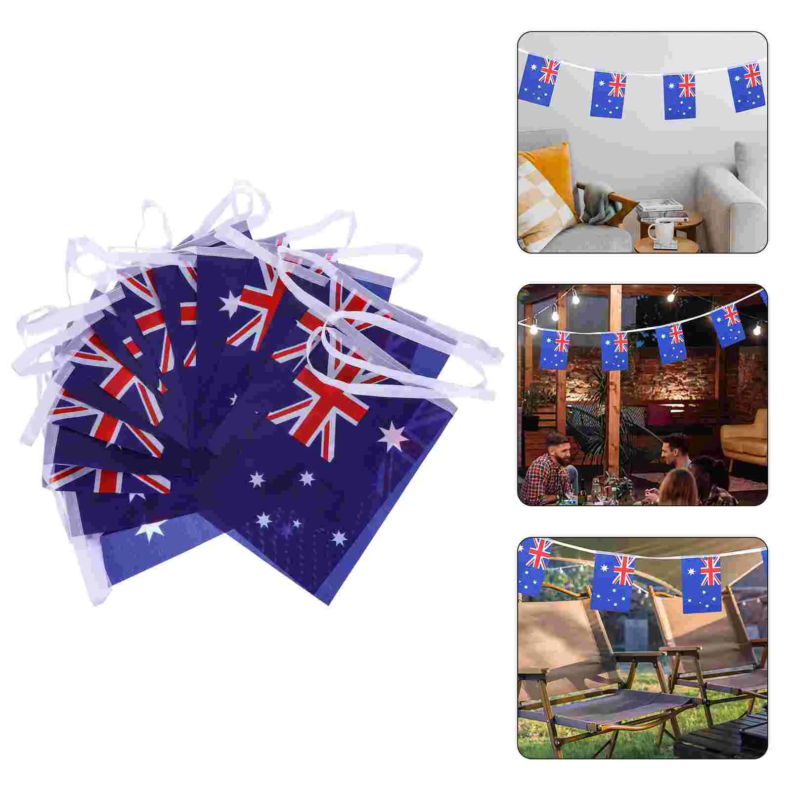 

The Banner Home Decor Flower Garland Decorations Polyester Australian Hanging Flag