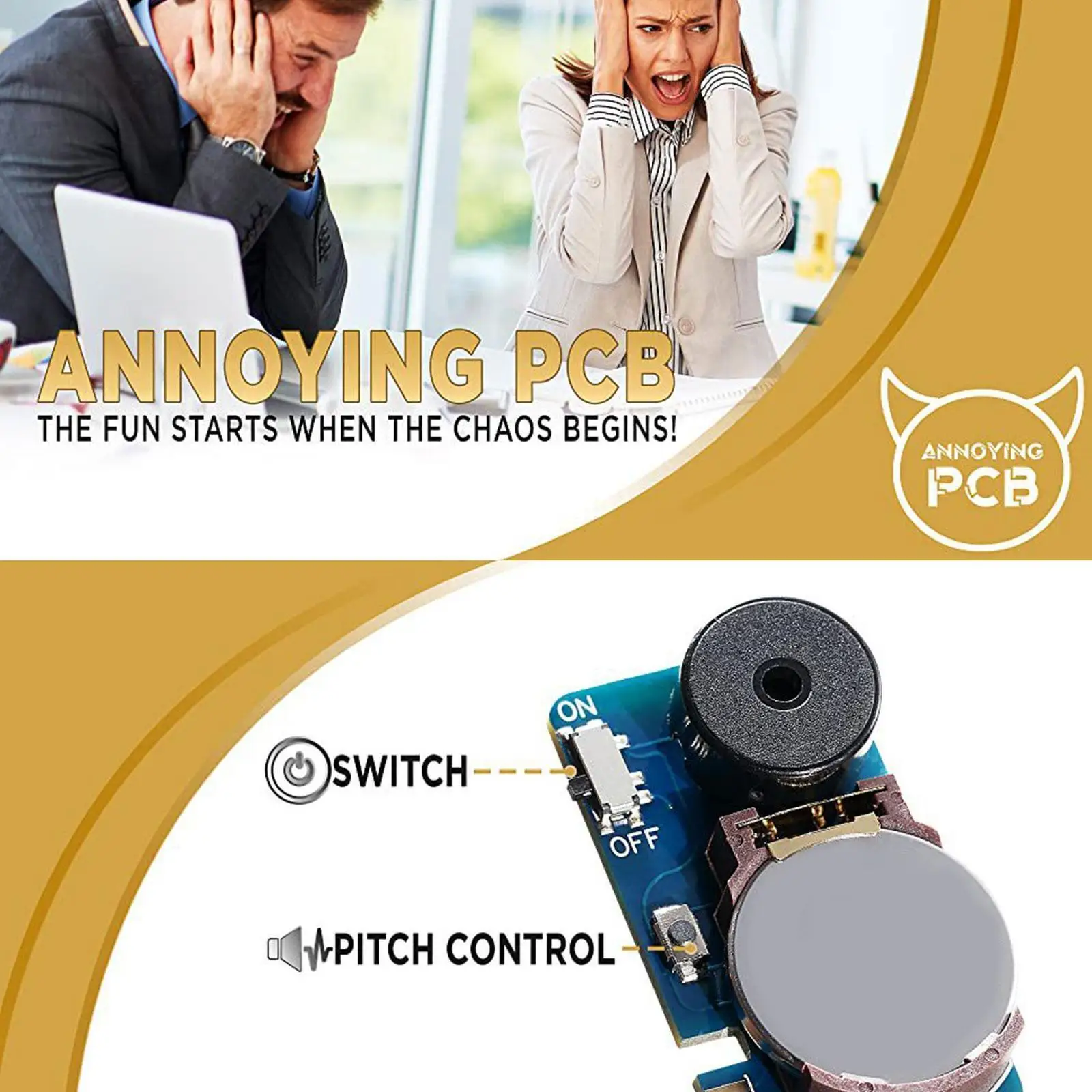 Novelty Funny Annoying PCB Creative Pranks Toys Annoying Buzzer Office Noisemaker Toys Hidden Trick Noisemaker