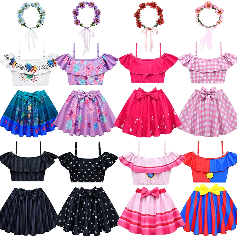 Summer Baby Girl Swimwear Barbi Kids Costumi Da Bagno Set Morticia Addams Encanto Mirabel Peach Princess Infant Girl'S Costume Da Bagno