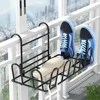 Hanger Window Balcony Window Sill Drying Rack Hanging Shoe Rack Balcony Drying Shoe Rack, Holds up to 4 Pair - Black 1