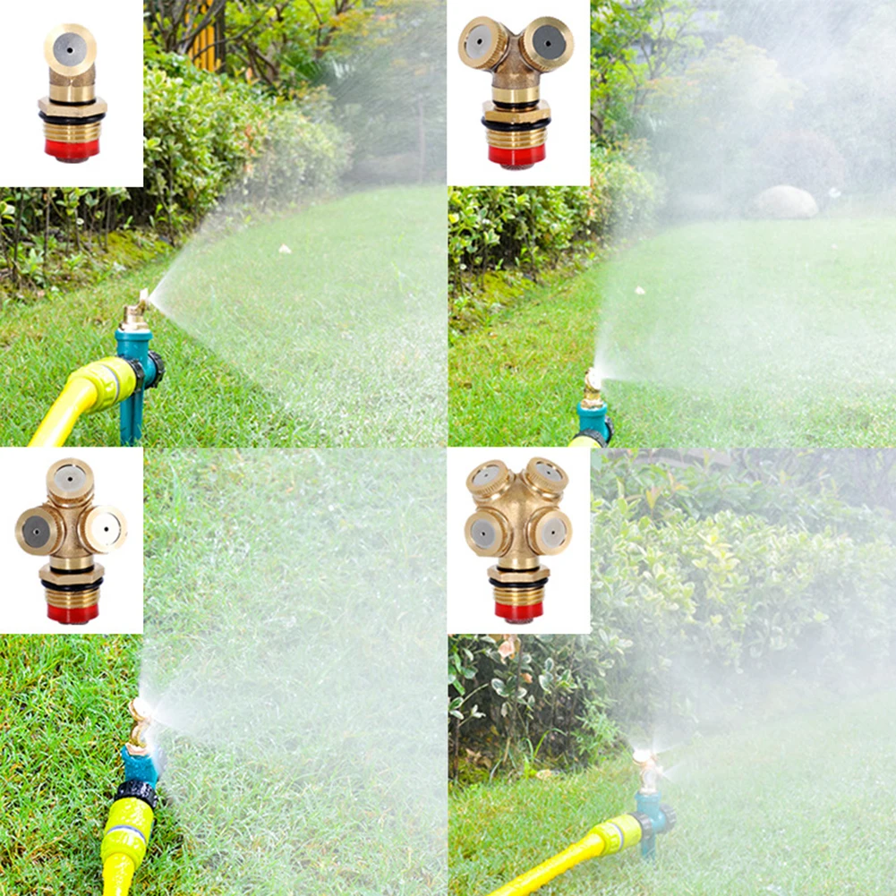 1/2" Misting Nozzle Brass Atomizing Spray Fitting Nebulizer Hose Connector Water Sprinkler Adjustable for Garden Lawn Irrigation spray bottle garden sprinkler air pump sprayer watering can pressure spray bottle watering nozzle misting nozzles water sprayer spray nozzle electric sprayer