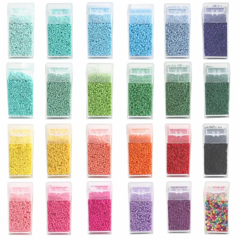 Lot De 5 Tubes De Perles En Verre Givré - 28-30 Grammes Chaque, Multi-couleurs, Neuf Create A Craft