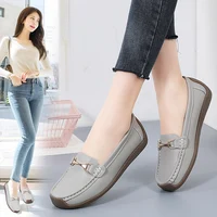 Vulcanize Women Shoes Flats Leather Moccasins Sneakers Designer Shoes for Women Slip-on Loafers Female Boat Shoes Big Size 43 - Image 6