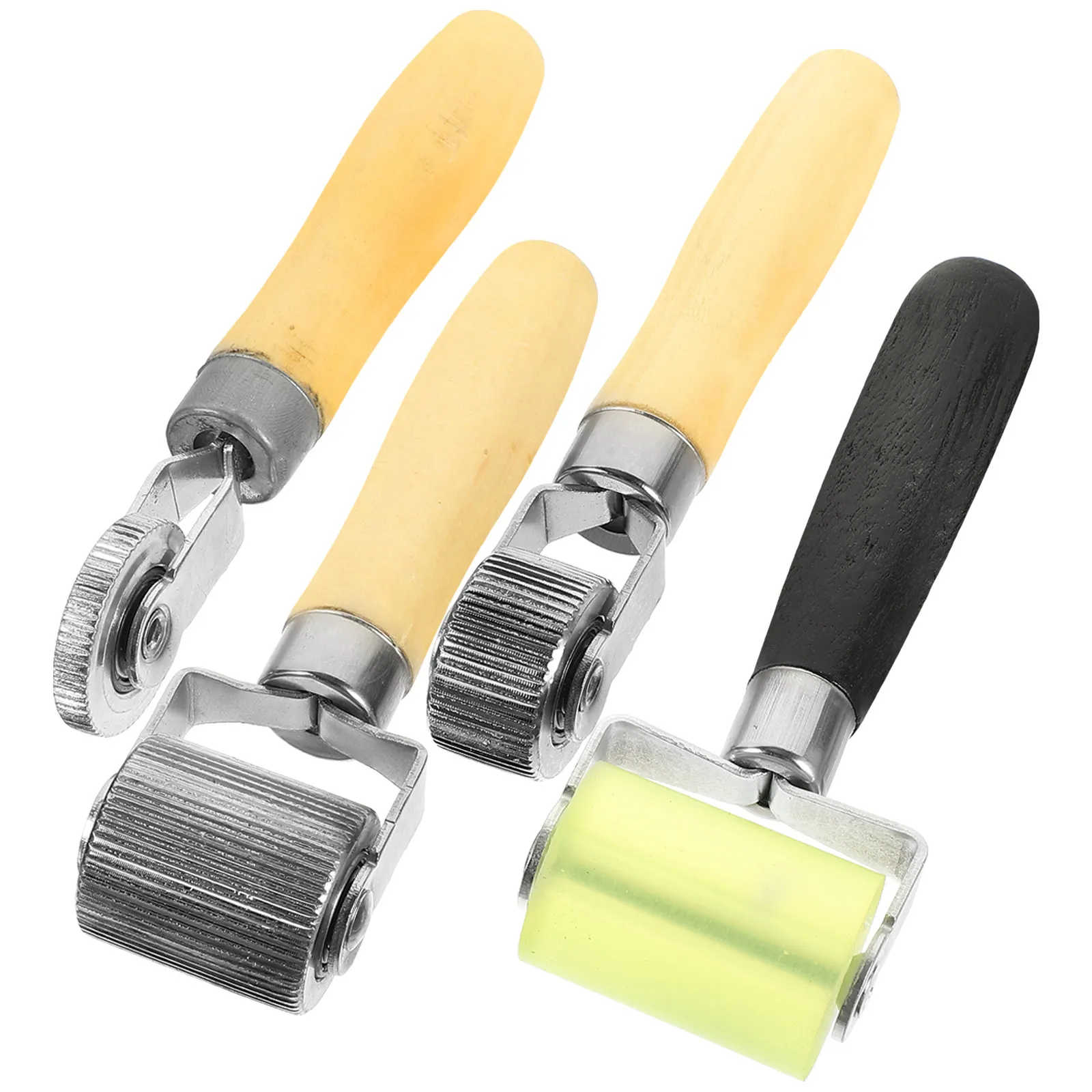 자동차용 4Pcs 소음 감소 롤러, 골판지 휠이 있는 헤비 듀티 핸드 롤러, 자동차 타이어 수리 도구, 소음 감소