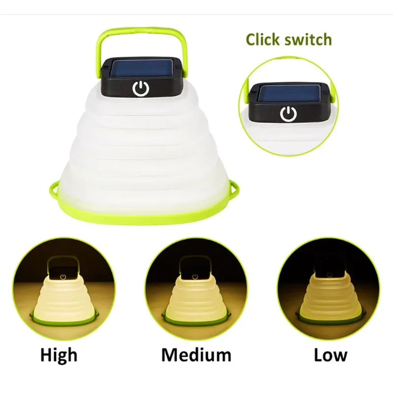 Solar Lighting Lamp Outdoor LED Light camping light portable lanterns camping lamp camping lantern Portable Lantern Collapsible Camping USB Rechargeable