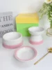 Cool Color LE CREUSET Cerc Pet Bowl High Footed Dog Bowl  Di Anti-Flip Water Di  Supplies Dog Bowls Pet Food 5